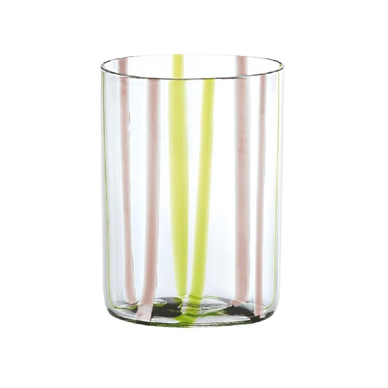Verre Tirache Zafferano En Verre Borosilicate Bicolore Vert-Améthyste, Boîte De 6 Pièces - jaune tr00113_0