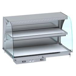 Vitrine Chaude Drop-In Murale Courbée Plaque Vitrocéramique Blanche - 3 à 5 x GN 1/1 - Combisteel - l176.5- L- P72- h92.4- Vitrocéramique - 742224_0