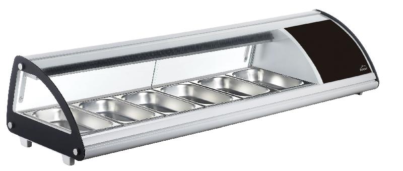 Vitrine réfrigérée 6x GN1/3 - LACOR - Verre et acier inoxydable - Refroidissement par compresseur - Température 0 à 12°C_0