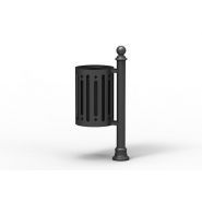 Poubelle publique 003229 - Agora - Komserwis - 35 L - Hauteur 100 cm - Poids 27 kg_0