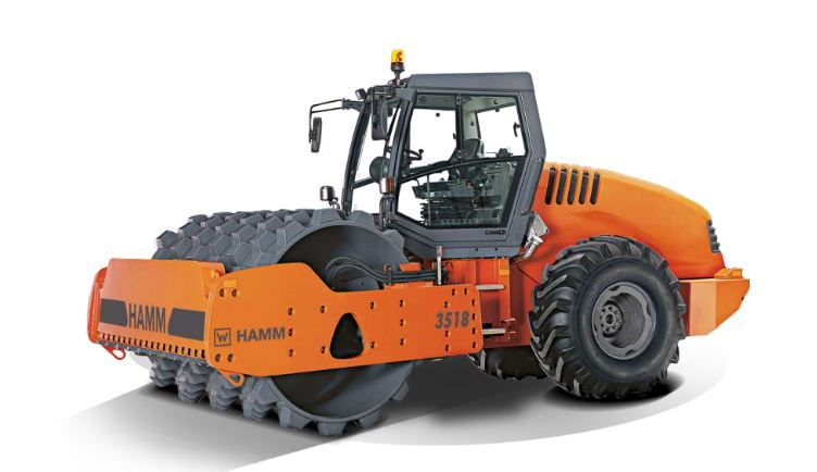 3518 P H176 - Compacteur monocylindre à pieds dameurs - Hamm - Poids 18 025 kg_0