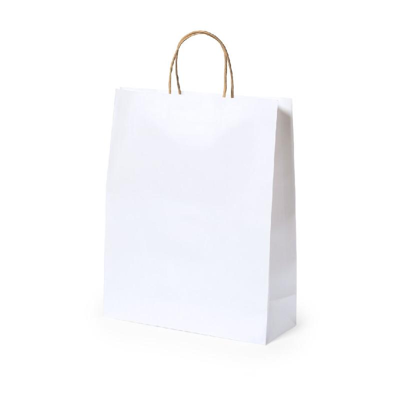 50x Sac en papier finition blanche 25 x 31 x 11 cm - 5601316777140_0