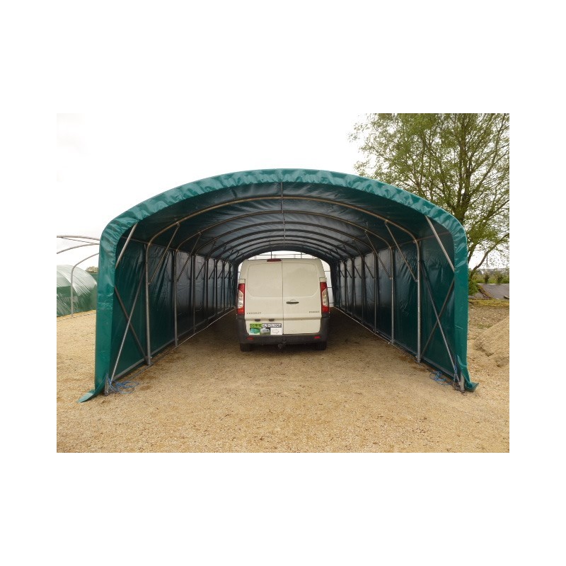 Abri camping car semi-fermé / structure en acier / toiture arrondie_1