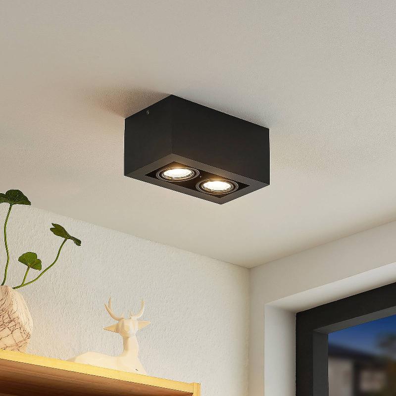 ARCCHIO GIYAN DOWNLIGHT, À 2 LAMPES, NOIR