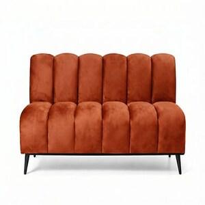 Banquette de restaurant professionnelle CHR Cocoon velours casino terra cotta, 180 cm  France Mobilier CHR - 3760326528646_0