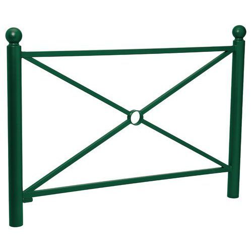 BARRIÈRE PROVINCE SIMPLE CROIX 1.57 M BOULE - ZINC VERT 6005 - PROCITY