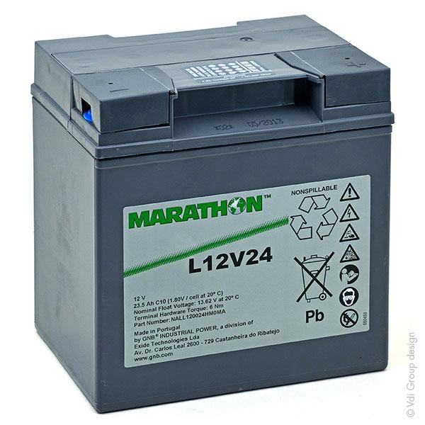 BATTERIE PLOMB AGM L12V24 12V 23.5AH M6-M_0