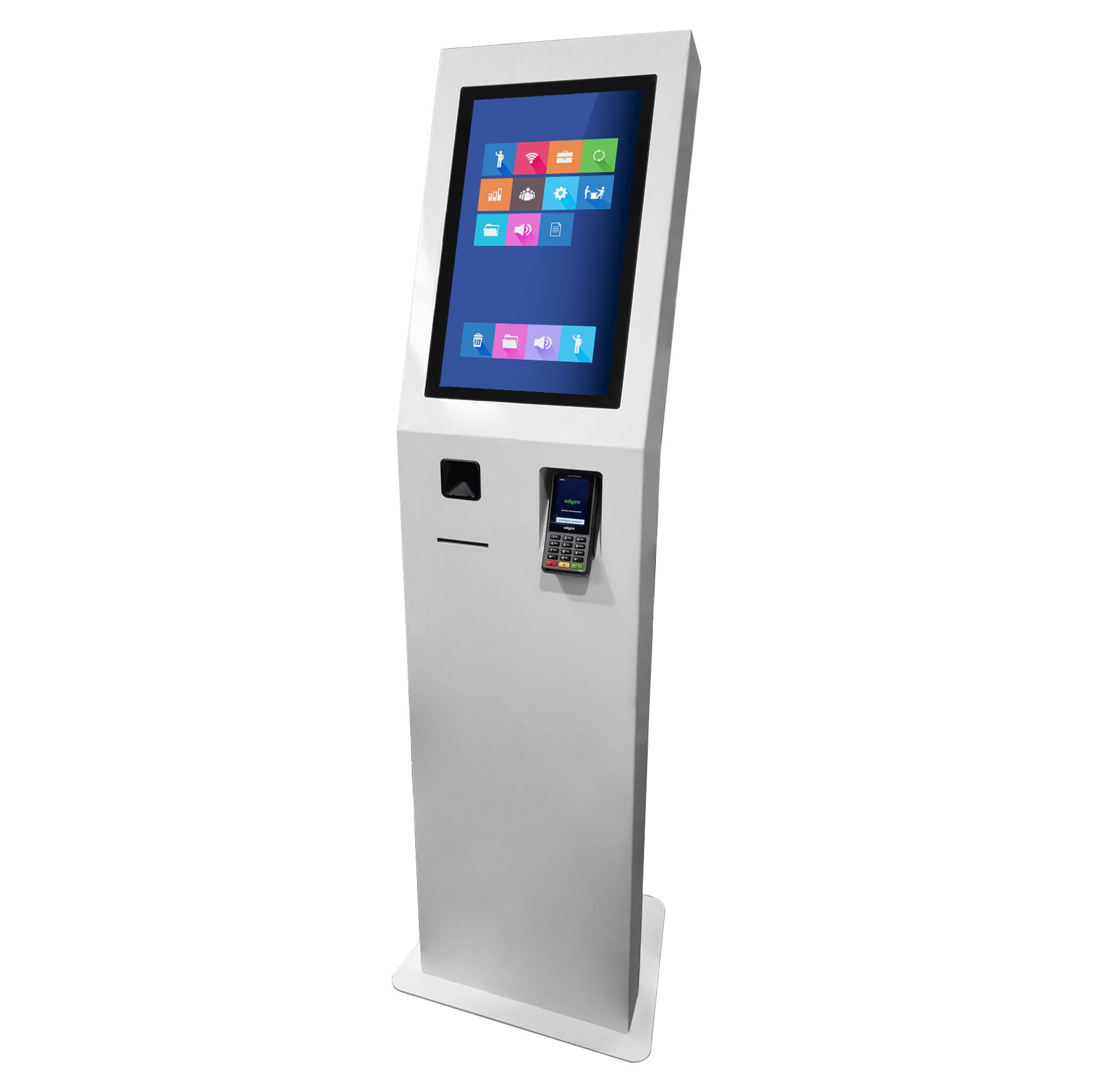 Borne interactive Corail - scanner, imprimante thermique et écran 21,5'' pour points de vente_0
