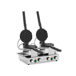 Bubble Waffeleisen - 2 x 1400 W - 50 - 250 ° C - Timer: 0 - 5 min - Royal Catering - argenté inox 4062859157737_0