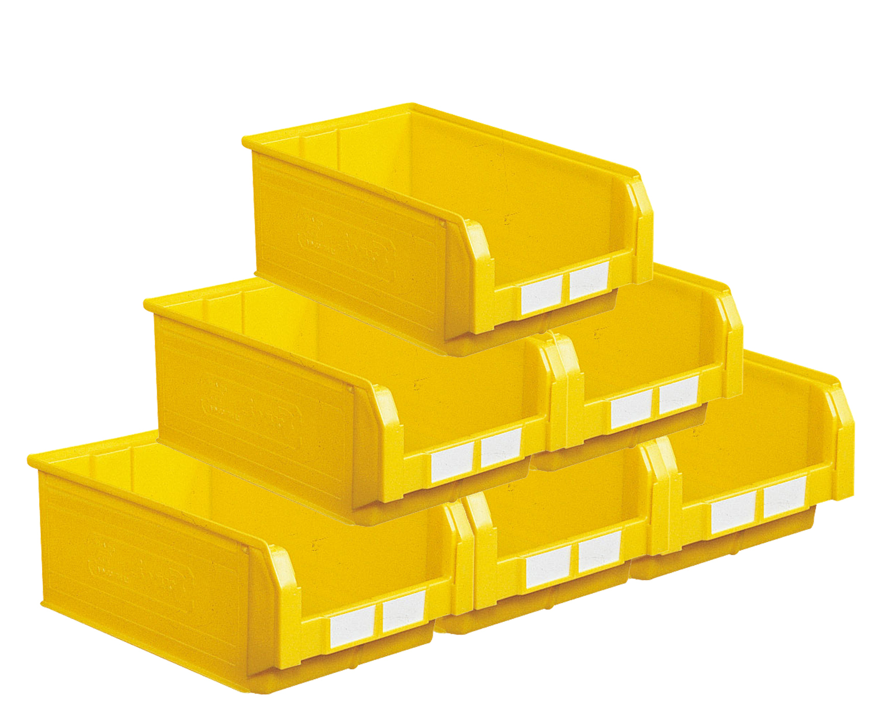 CARTON DE 10 BACS À BEC 28 LITRES JAUNE