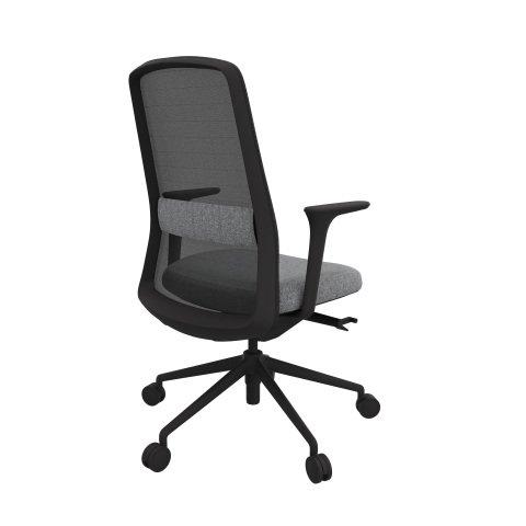 CHAISE DE BUREAU ROCKIT NOIR - GRIS CHINÉ