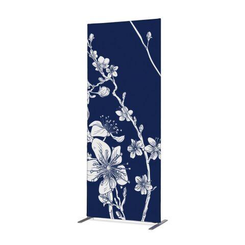 CLOISON DÉCO EN TISSU 85-200 FLEURS DE CERISIER JAPONAIS ABSTRAITES BLEUES