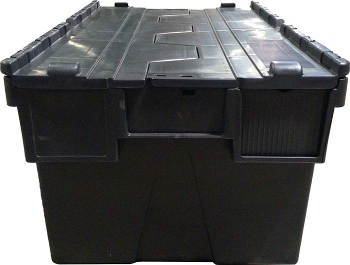 Conteneur de stockage réutilisable L600 x l400 x H310 mm noir - Parois et sol fermés - Résistant de -20°C à +40°C_0