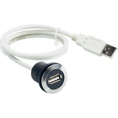 CORDON EMBASE FEMELLE USB 2.0 TYPE A VERS MÂLE USB 2.0 TYPE A 60 CM SCHLEGEL RRJVA_USB