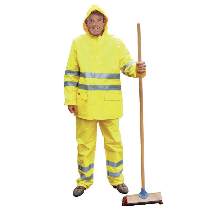 ENSEMBLE DE PLUIE HAUTE VISIBILITÉ DELTA PLUS,  TAILLE XXL