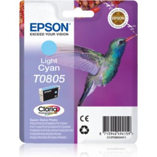 EPSON T0805 / Colibri - Cartouche d'encre Claria cyan clair authentique - 8715946360867_0