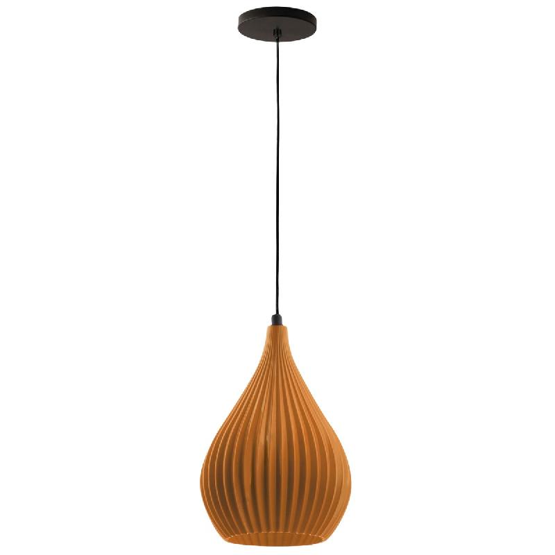 Fabas Luce Suspension Lisa En Métal Et Plastique Végétal - Moutarde, Douille E27, Structure Élégante Et Durable, Ip20, 230 V - Design Line - jaun_0