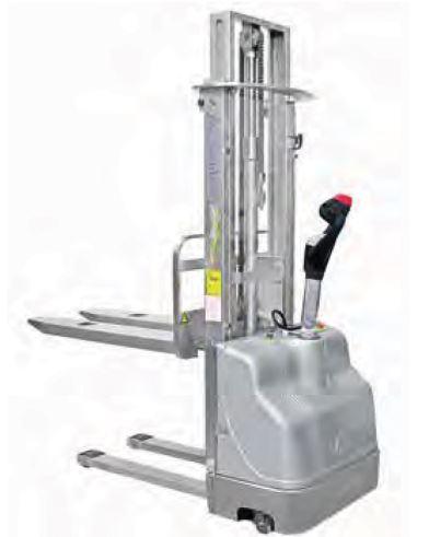 Gerbeur électrique INOX XM LIGHT/PLUS EVO - capacité 1000 kg, levée 2900 mm, fourches fixes 1150 mm_0