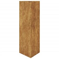 Helloshop26 - Jardinière bac lit surélevé plantes fleurs terrasse jardin triangulaire 30 x 26 x 75 cm acier corten marron 02_0038805 - 3000217922635_0