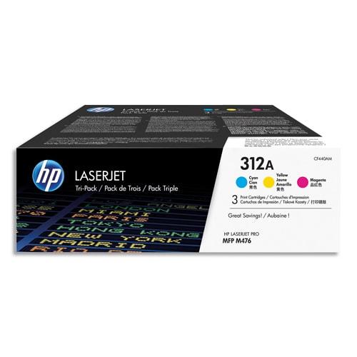 Hp pack de 3 cartouches laser couleur 312a cf440am_0