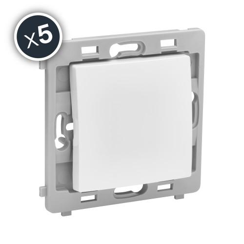 INTERRUPTEUR PERMUTATEUR - BLANC - BOÎTE DE 5 - CALY DEBFLEX