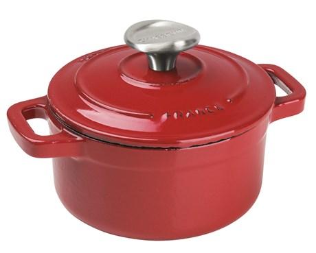 LE CHASSEUR - COCOTTE RONDE FONTE ÉMAILLÉE ROUGE VERNIS D.180 MM 1,9L - 071096