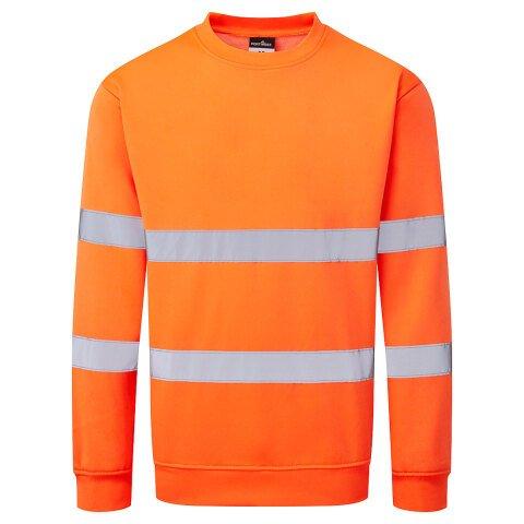 LOT DE 2 - PORTWEST ES303 ES1 ESSENTIAL SWEATSHIRT HAUTE VISIBILITÉ ORANGE - TAILLE XXL
