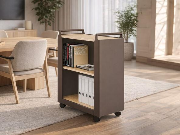 Meuble de service Extenso Clen sur roulettes ? Niche ouverte, top mélaminé 22 mm, L80 H100_0