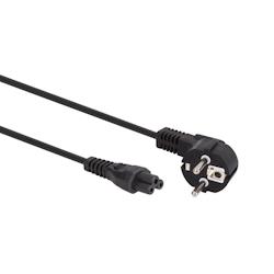 Perel Câble d'alimentation, H05VV-F 3G0.75, 1.8 m, 2.5 A/230 V, 625 W, type E/F 90° vers C5, usage intérieur, PVC, noir - EPC018F075N_0