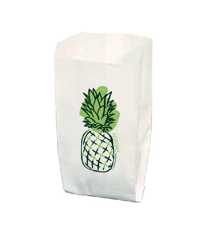 Pfpsk1702 - Sachet en papier blanc ananas 15x8x29 cm - Kraft 40G - Conditionnement 1000_0