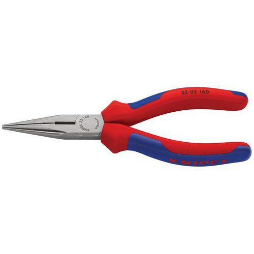 PINCE À BECS DEMI-RONDS 160MM AVEC TRANCHANT - TÊTE POLIE - KNIPEX