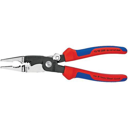 PINCE MULTIFONCTIONS ÉLECTRICIEN - GAINAGE BI-MATIÈRE - AVEC RESSORT - KNIPEX