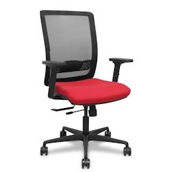Piqueras y Crespo Silla Haches traslack malla negra asiento bali rojo brazos 2D ruedas 65mm - rouge multi-matériau 395TKM840B350B2DB68R65_0