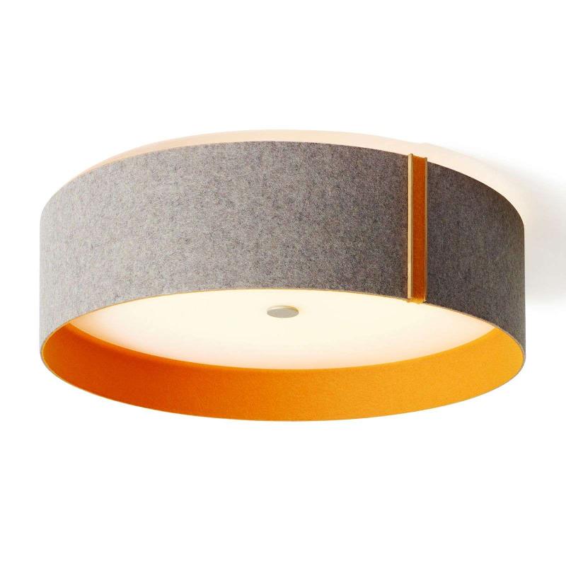 DOMUS LARA FELT - PLAFONNIER LED EN FEUTRE GRIS-ORANGE