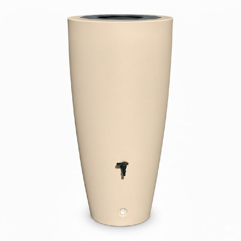 PLAST'UP ROTOMOULAGE Récupérateur d'eau conique ros'eau 2-en-1 - SABLE - beige 0637962081367_0