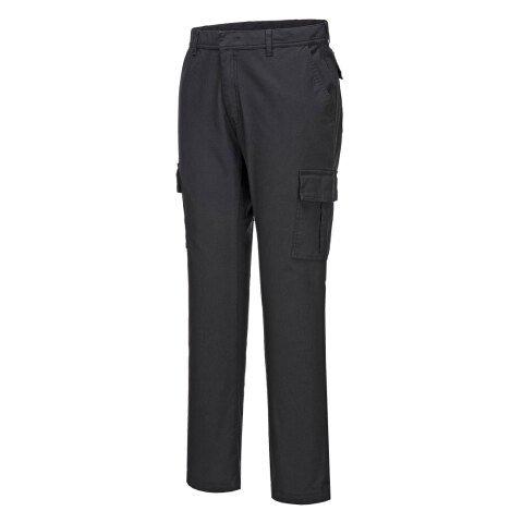 PORTWEST S231 PANTALON DE TRAVAIL SLIM STRETCH NOIR SHORT - TAILLE 36 - COURT