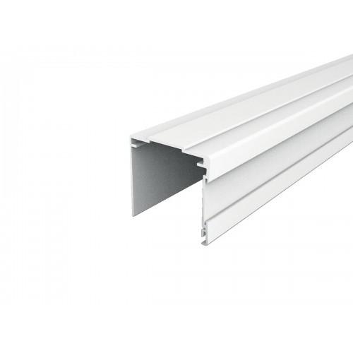 PROFIL MONO-RAIL HAUT POUR PORTE DE PLACARD COULISSANTE -2,55M -BLANC SEED