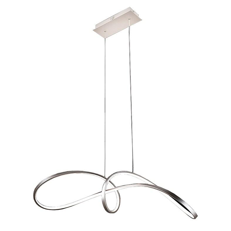 ROSSINI ILLUMINAZIONE Intreccio - Suspension Led 40W 4000K Nickel Satiné Ip20, Design Moderne - Groupe Rossini - Éclairage Intérieur Décoratif - I_0
