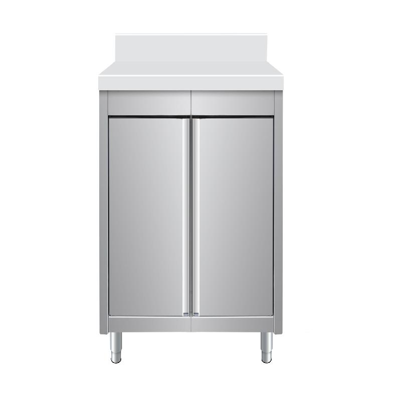 Skyrainbow Armoire de travail en acier inoxydable, avec rebord, 80 x 70 - inox THASR87A_0
