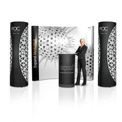 Stand modulaire - pack Pop up avec tours pliables ou valise comptoir avec plateau_0