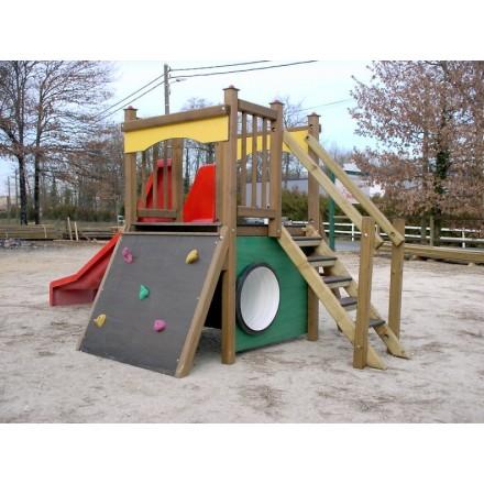 Structure multi-jeux Pitchounette - pour enfants de 2 à 7 ans - en pin du nord traité autoclave classe IV_0