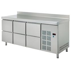 Table froide gn 1/1 6 tiroirs - 1800x700x850 mm - 220 W 230/1V - 78099509 Eurast - inox 78099509_0