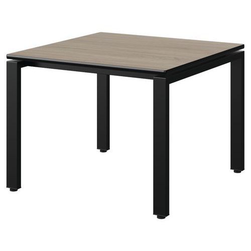 TABLE MALIBU 80X80 T3 SOUDÉ STR CHÊNE 1146/NOIR NOIR 9005