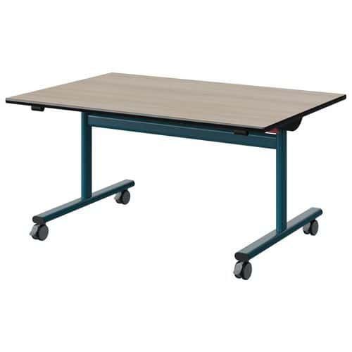 TABLE MALIBU RAB. 120X80 T3 DL ST ACACIA/NOIR BLEU 5025