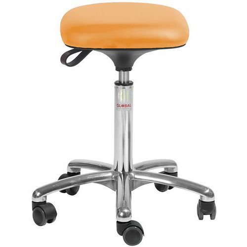 TABOURET TETRA - IMITATION CUIR - MEDIUM - ORANGE - GLOBAL PROFESSIONAL SEATING