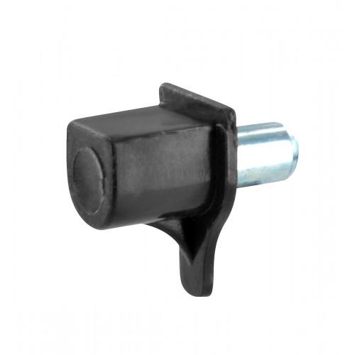 TAQUET D'ÉTAGÈRE EN PLASTIQUE NOIR ET ACIER À ENFONCER - DIAMÈTRE 5 MM X20 INTERGES