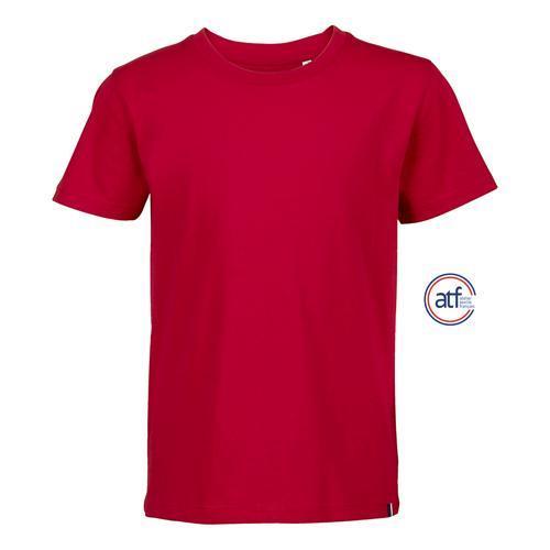 TEE-SHIRT PERSONNALISABLE COL ROND ENFANT EN COTON ROUGE