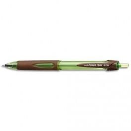 UNIBALL STYLO BILLE RÉTRACTABLE POWERTANK ECO,VERSION RECYCLÉE,CORPS MARRON ET VERT-ENCRE NOIRE-SN220EWN