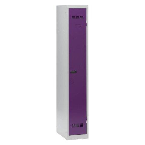VESTIAIRE 1 COLONNE COLOR MONOBLOC INDUSTRIE PROPRE - A CODE - PRUNE