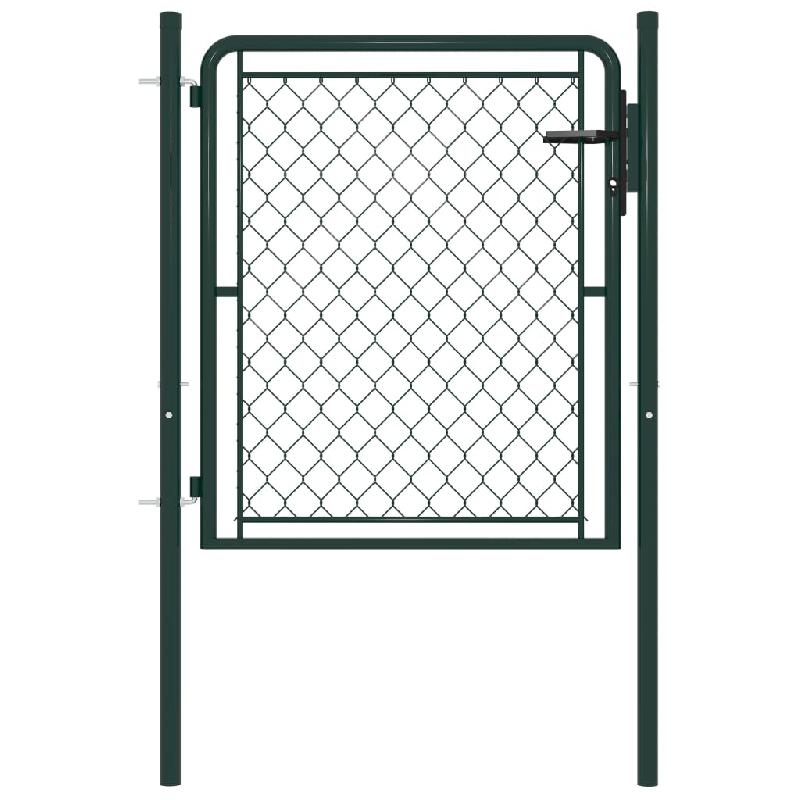 Vidaxl portillon acier 100 x 75 cm vert 144402_0